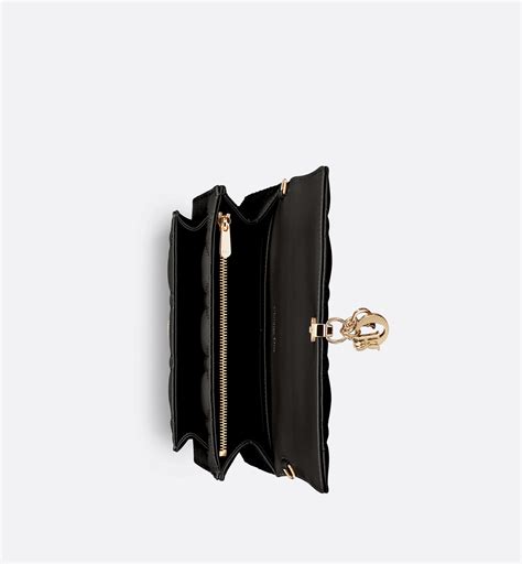 Miss Dior Chain Pouch Black Cannage Lambskin 